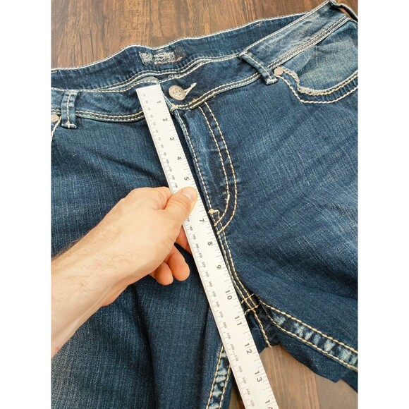 Silver Suki Womens Mid Capri Denim Blue Jeans Sz22/L32 Western Glove Works 44x32 - Picture 5 of 10